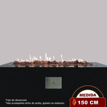 Imagem de Lareira a Gás Externa - Fire Pit - Retangular 150cm - Fogo & Art