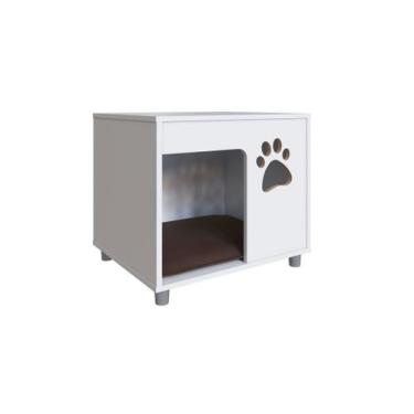 Imagem de Mesa PET Cabeceira Branca Cachorro c/ Almofada Completa Móveis