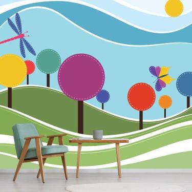 Imagem de Papel de Parede Infantil Quarto Criança Campo Sala Painel - 467pcp - A