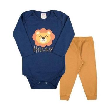 Imagem de Conjuntinho Moda Infantil Bebê Calça E Body Mesversário - Facina Kids,