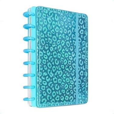 Imagem de Caderneta Inteligente A5 Capa Dura 8 Discos Tamanho M Caderno de Anotações Personalizavel 80 Folhas (boca azul)