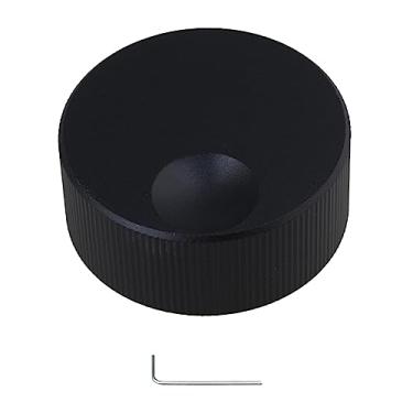 Imagem de bstinay Amplificador de som de liga de alumínio preto de 32 x 13 mm, botão de controle rotativo de volume de áudio, furo de 6 mm de diâmetro
