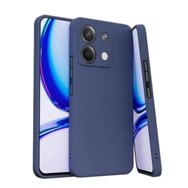 Imagem de Capa de Silicone Aveludada para Moto G75, Azul, Proteção Contra Impacto, Preta, Acabamento Minimalista