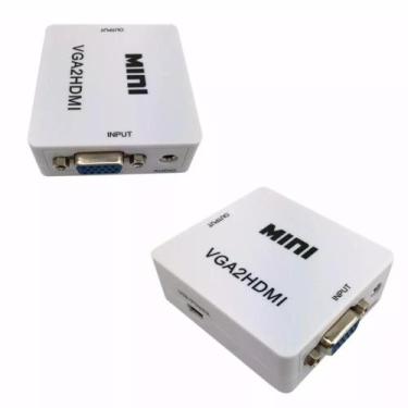 Imagem de Mini Conversor Adaptador Hdmi Para Vga + Áudio - Rohs