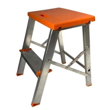 Imagem de Escada Banqueta de Alumínio com 2 Degraus Antiderrapantes- BAQ002 - AG