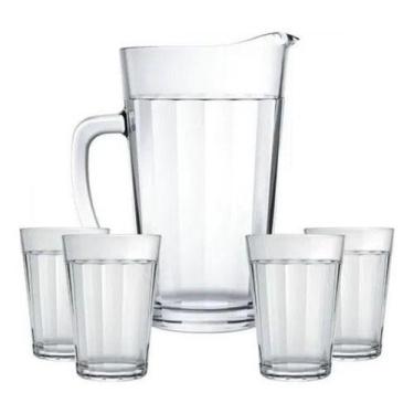 Imagem de Kit Jarra Americano 750 Ml + 4 Copo Americano 450 Ml Nadir - Nadir Fig