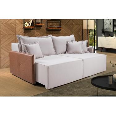 Imagem de Sofá Retrátil Bali 2,00m 3 Lugares Sala De Estar Composê Casa Imperial (Linho 185)