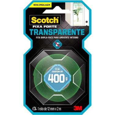 Imagem de Scotch, 3M, Fixa Forte, Fita Dupla Face, Transparente, 12mm x 2m