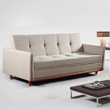Imagem de Sofá Cama Baú 210cm Íris Bege