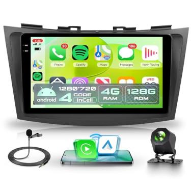 Imagem de Rádio veicular 4 núcleos 4G + 128G Android 15 para Suzuki Swift 2011-2017, Rimoody Car Stereo Wireless Carplay Andorid Auto Mirror Link 22 polegadas INCELL Touchscreen GPS WiFi Bluetooth 5.0 FM/RDS EQ