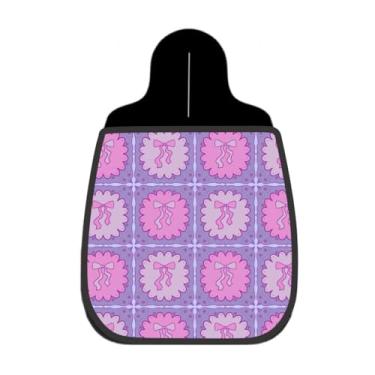 Imagem de Lixeira De Carro Organizador Lixinhocar Laços Rosa Xadrez Lilás 6