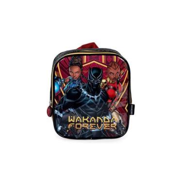 Imagem de Lancheira Escolar Masculina Marvel Pantera Negra Preta - Bagaggio, U