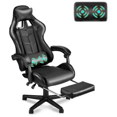 Imagem de Soontrans Cadeira Gamer Ergonômica Reclinável com Apoio Lombar e Cabeça, Preta