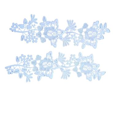 Imagem de Aplique Guipir APK5   Véu CCB Tamanho 28x9 cm  Branco 1 Par