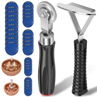 Imagem de Kit de rolo de remendo de pneu, ferramenta de reparo de pneu de borracha com rolo e raspador de forro interno, roda de polimento de pneu de 42 mm 55 mm, 60 peças de remendos de roda (32/42/58 mm