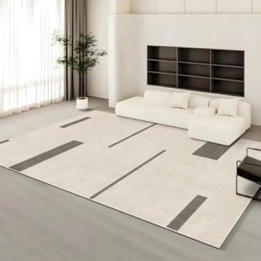 Imagem de Tapete para sala de estar, área grande, cabeceira, sofá linear, mesa de centro, almofada, decoração para casa (80x120cm - feltro/10)