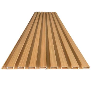 Imagem de Painel Ripado de Pvc em Placa 100cm X 15cm 7 Placas = 1m² com 2 Acabamentos em L de 105cm Bariri - caixa com 7 Unidade - Laranja