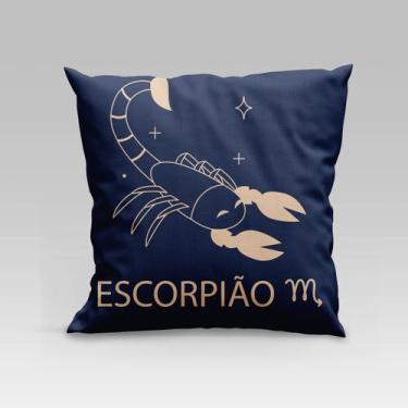 Imagem de Capa de Almofada Estampada Signos do Zodíaco em Veludo Suede 45cm x 45