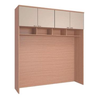 Imagem de Guarda Roupa Modulado Ponte 4 Portas 2450X1730mm Setiba Plus Rimo Carv