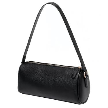 Imagem de JOLLQUE Bolsa transversal para mulheres, bolsa de mão pequena de luxo, bolsa de mão de couro, bolsas Hobo de ombro outono inverno, PU preto