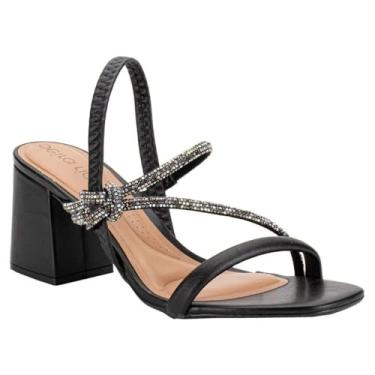 Imagem de BEIRA RIO - Sandália Beira Rio Preta com Strass Elegância e Conforto - Preto-Grafite-Aurora - 39