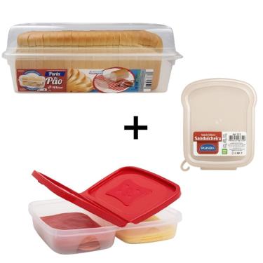 Imagem de Kit Porta Misto Quente Porta Frios e Porta Pão de Forma