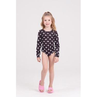 Imagem de Maiô Infantil Manga Longa UV 50+ Suplex Infinity Preto - Vida Costeira