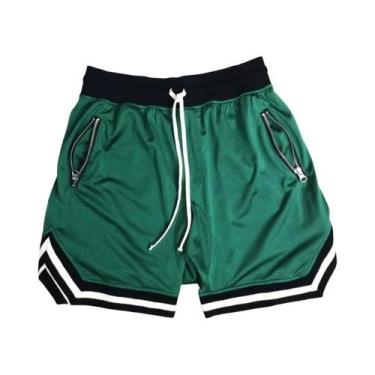 Imagem de Shorts de Basquete Masculino Vermelho - Casual, Respirável para Academ