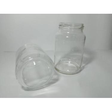 Imagem de 15 unidades de potes de vidro 600ml com tampa dourada - Oi