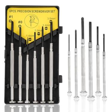 Imagem de Conjunto de mini chave de fenda, chave de fenda de reparo de óculos, kit de ferramentas de reparo de precisão com 6 tamanhos diferentes ideais, para relógios, joalheiros