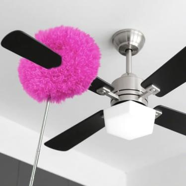 Imagem de Espanador de limpador de ventilador de teto, espanador com extensão, ferramenta de limpeza de ventilador de microfibra reutilizável, ajusta 33 a 78 centímetros para parte superior da janela da porta