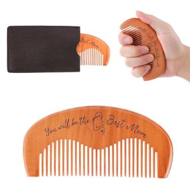 Imagem de Pente de parto para dor de parto, pente de parto de madeira com estojo de madeira gravada pente de parto sem dores pentes de parto primeira vez mãe essencial presente para mulheres grávidas