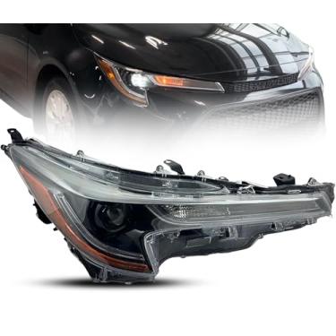 Imagem de Substituição do conjunto de faróis para Toyota Corolla L/LE Sedan 2020 2021 2022 com lâmpada direita/lado do passageiro, Partslink TO2503286/OEM 81110-02S30, compatível com DOT/SAE
