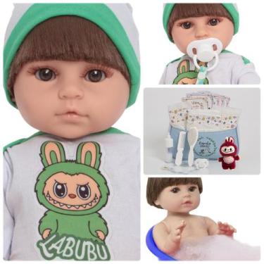 Imagem de Boneco Bebê Reborn Príncipe Recém Nascido Enxoval Completo - Cegonha R