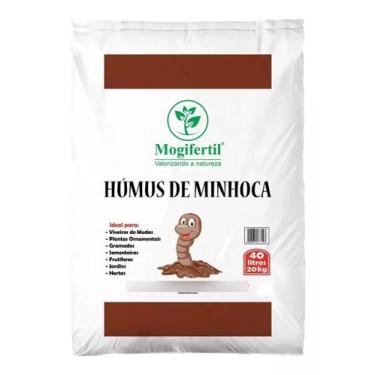 Imagem de 20kg Humus De/minhoca Adubo 100% Orgânico Mogifertil 40lts