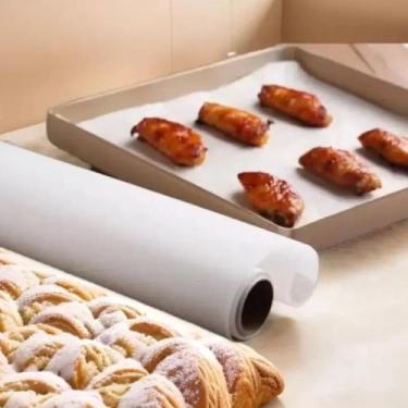 Imagem de Papel manteiga antiaderente rolo 10m x 30cm para forno e airfryer resi