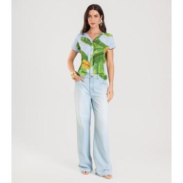Imagem de Blusa Feminina Estampada Infinita Cor Verde-Feminino