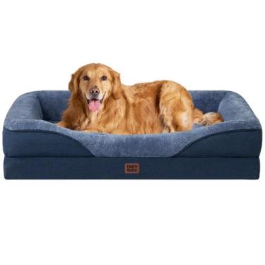 Imagem de Cama de cachorro EHEYCIGA Memory Foam para cães grandes com forro impe