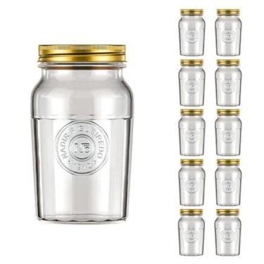 Imagem de Pote de Vidro 1L Americano Cereal Retro Vintage Bolacha 10Un - NADIR F