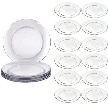 Imagem de Jogo Prato Temperado Raso Gourmet Duralex 26cm Refeição 12Un - NADIR F