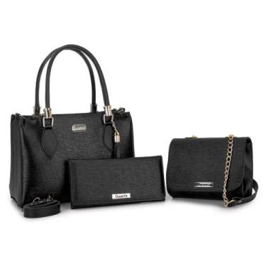 Imagem de Bolsa pequena kit 3 peças Lorena media + carteira e Bolsa lateral báu 