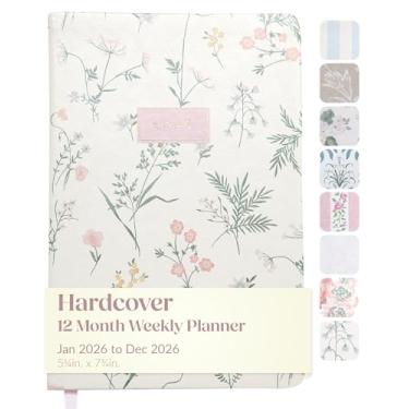 Imagem de Laura Ashley Agenda 2026 – Agenda semanal e mensal – Caderno de planejamento e agenda de agenda, 20 x 20 x 20, tamanho 15 x 20, pastel floral marfim