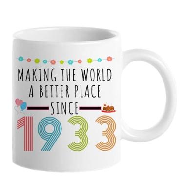 Imagem de Choinn 1933 Presentes de aniversário de 93 anos para mulheres e homens, presente de aniversário de 93 anos, caneca de café para mãe, pai, avó, vovô, ideias de presentes de aniversário de 93 anos, Dia