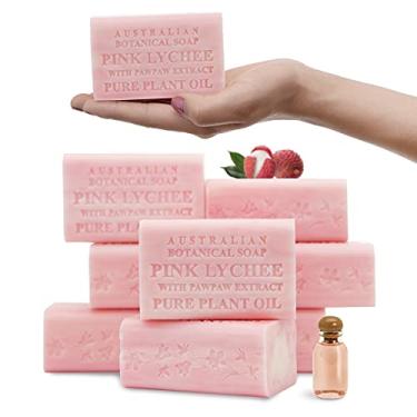 Imagem de Australian Botanical Soap, Sabonete de óleo vegetal de lichia rosa com extrato de pata de pata, 200 ml, barras de 193 g - 8 unidades