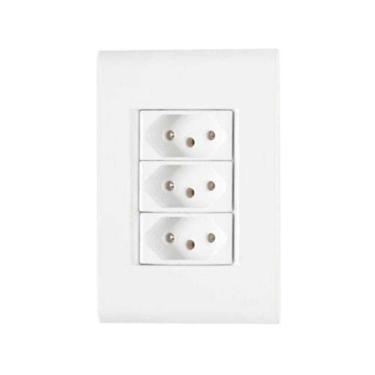 Imagem de Conjunto 3 Tomadas 3p 10a Branca - Linha Liz Tramontina