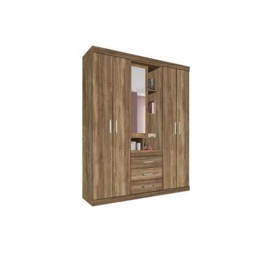 Imagem de Guarda Roupa Solteiro 5 Portas E 3 Gavetas Havana Star 5.3 Atacama - Santos Andirá