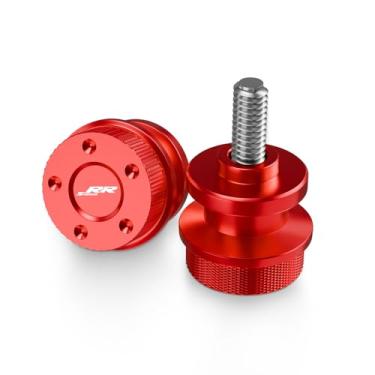 Imagem de S1000RR Carretéis de braço oscilante para motocicleta, parafuso de suporte deslizante de braço giratório de alumínio CNC adequado para S1000RR S1000 RR S1KRR S 1000RR 2015-2023 (vermelho)