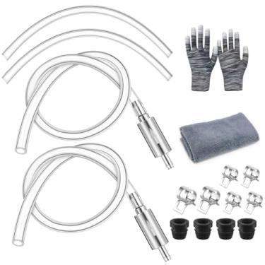 Imagem de ShieldCore Sistema hidráulico de sangramento de mangueira de sangria de freio - Kit de ferramentas de sangramento de tubo de válvula de retenção unidirecional para embreagem de motocicleta (pacote com