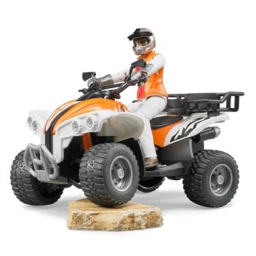 Imagem de bruder 63000 - Quad com motorista, figura de brinquedo, veículo, todo-o-terreno