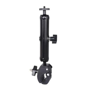 Imagem de Super Clamp Mount com cabeças esféricas duplas de 360° e suporte de telefone, suporte de braçadeira de câmera resistente para GoPro Hero 13 12 11 10 9, Insta360, DJI Osmo, DSLR, smartphones e câmeras